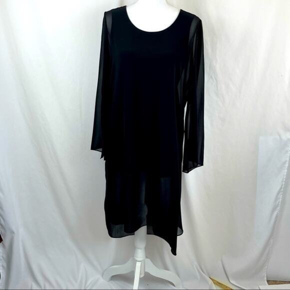 Compli K Sheer Black Party Event Date Night Quiet Luxury Dress NWT Size S - Picture 3 of 14